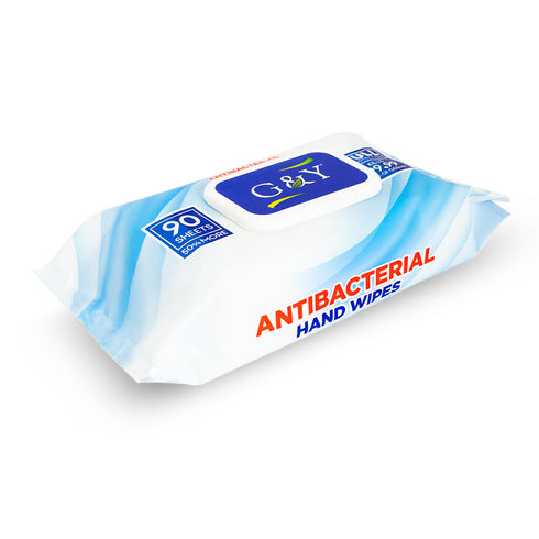 G&Y Antibacterial Hand Wipe 1 Pack of 90 Sheet Wet Wipes